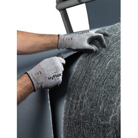 Ansell HyFlex 11-435 Nylon Medium-Duty Cut Protection Glove with Dyneema Knitwrist, Abrasion/Cut Resistant, Size 11, Gray (Pack of 12 Pair)