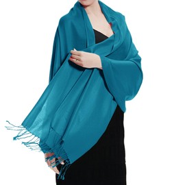 TZ Promise Women's Pashmina Shawls and Wraps for Evening Dress Soft Wedding Bridal Winter Warm Long Large Scarves(Teal)