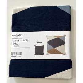 Ikea Bantorel BANTÖREL Pillow Cushion Cover 20"x20" Geometric Multicolor Cotton