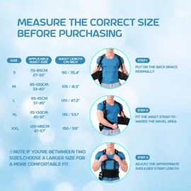 AOFIT Lumbar Support with Straps, Adjustable Removable Shoulder Straps, Back Brace for Men, Lumbar Support Belt, Back Support Belt for Relieves Pain, Lumbar Support Black (XL)