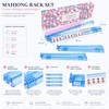 4-Pack Clear Mahjong Racks & Pushers for Game Night –