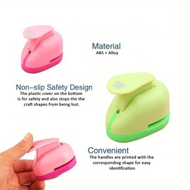 Paper Punch Set, Paper Punches for Crafts - 3Pcs Hole Punch, Hole Puncher, Small & Mini Hole Punch with Cute, Durable, Easy to Use Designs in Different Shapes – Heart, Flower, Butterfly