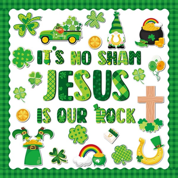 gisgfim St. Patrick's Day Jesus Bulletin Board Decorations Jesus is