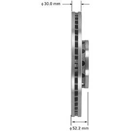 Bendix Bendix Premium PRT5923 Front Brake Rotor for Volkswagen Passat 2005-2002
