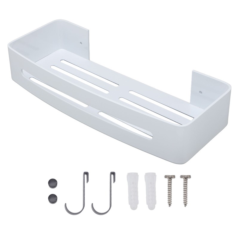 Wall Mount Bathroom Shelf Shower Bath Rack Single Layer Space