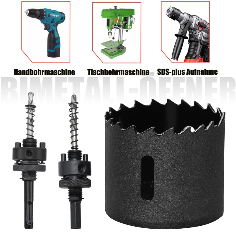 Hole Saw 53 mm, Bi-Metal Hole Saws with SDS Plus