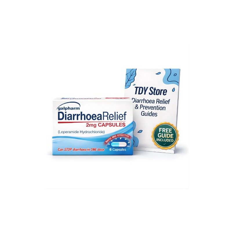 Diarrhoea Relief (12 Pack) 72 Loperamide Hydrochloride GSL, TDY Bundle