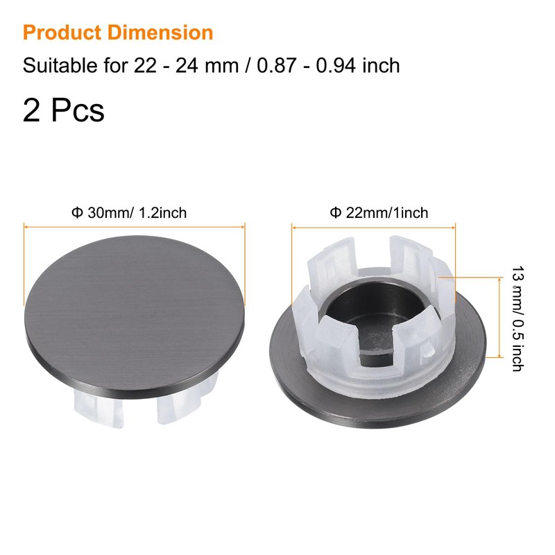 uxcell 2Pcs Sink Overflow Cover Basin Trim Copper Overflow Rings