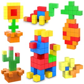 VIXA Magnetic Cube, Magnetic Toys, 35 Pieces, 1.2 inches (30 mm), 3 Dimensional Puzzle Blocks, STEM Educational Kit, Building Blocks, Mathematics Teaching Materials, Shapes, Volume, Educational Toys,