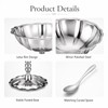 4 Pcs Ice Cream Cups Set with Spoons, Vintage Stainless