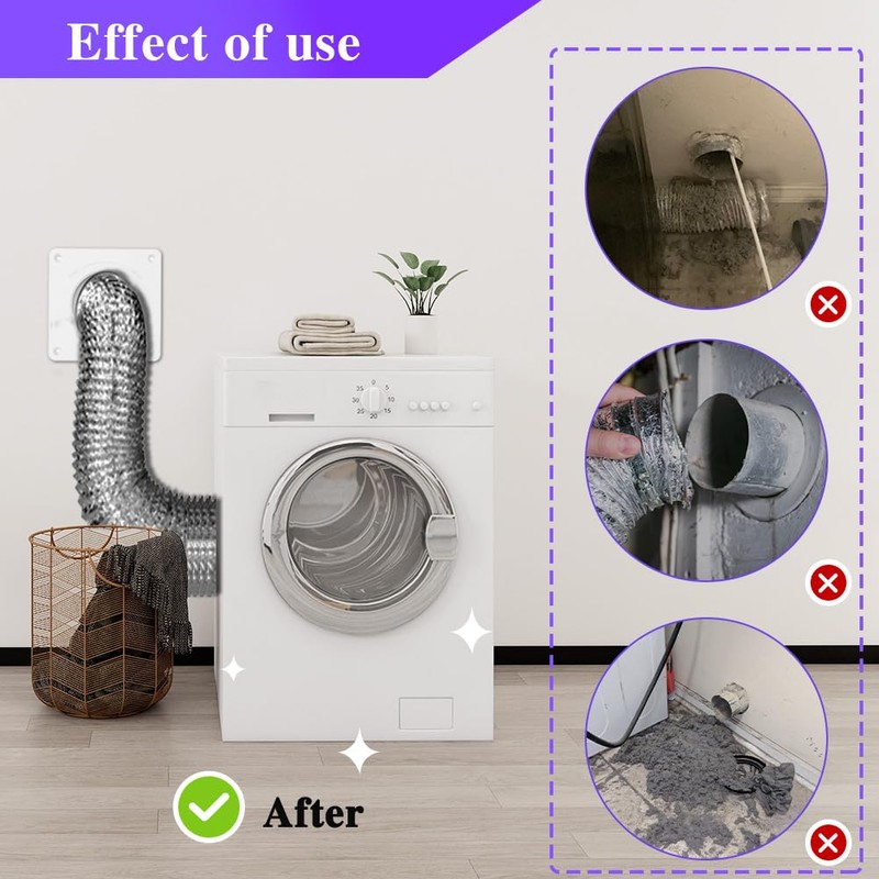 Aozzy Universal Twist-Lock Dryer Vent Wall Plate with Quick Connect