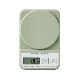 Atlas ADS-2400IG Digital Kitchen Scale, 4.4 lbs (2 kg), Scale, 0.004 oz (0.1 g) Units, Trace Mode, Tare Tare, 0 Display, Compact, Thin, Kitchen, Cooking, Candy Making, Ice Green