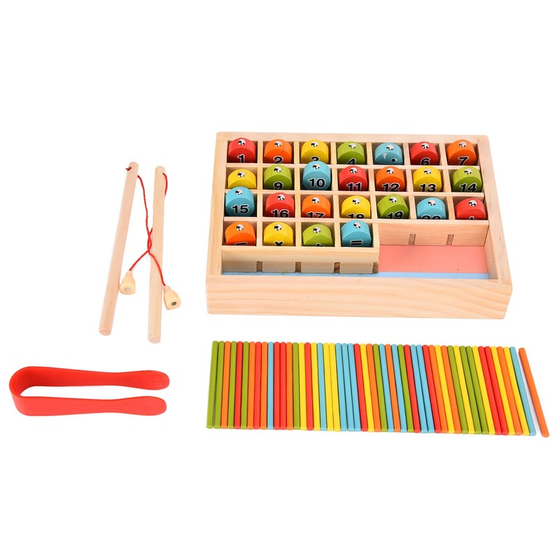 Wooden Magnetic Fishing Game Safe Letters Cognition Preschool Gift for