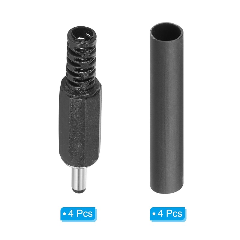 PATIKIL 4pcs 3.5x1.35mm DC Male Plug Power End DIY DC