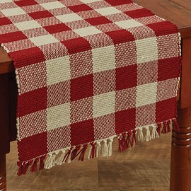 Park Designs Buffalo Check Table Runner - 54" L - Garnet