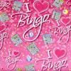 I Love Bingo Pink/Black Double Cushion for Relief During Bingo