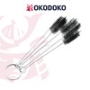 Round Pipe Tube Wire-Brush Set of 5 Brushes on Ring