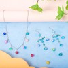Beadthoven 120Pcs Crackle Glass Crystal Charms Teardrop Glass Dangle Beads