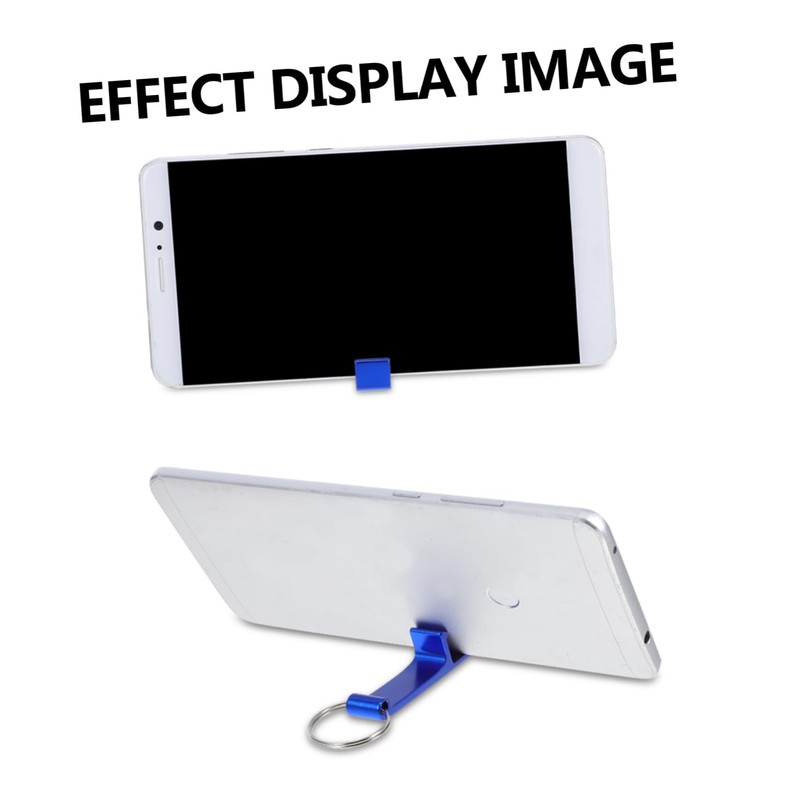 Operitacx 4pcs Multifunctional Quick Bottle Opener Keychain Phone Stand Aluminum