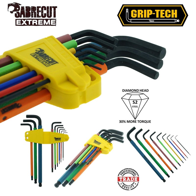 18 Piece SabreCut SCTGKB1 Soft Grip Comfort Extra Long Black