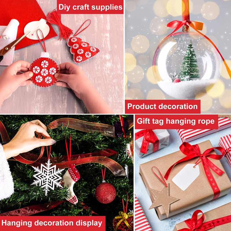 Shappy Pieces Hangers Ribbon 10.6 Inch Christmas Ornament Ribbon Tree
