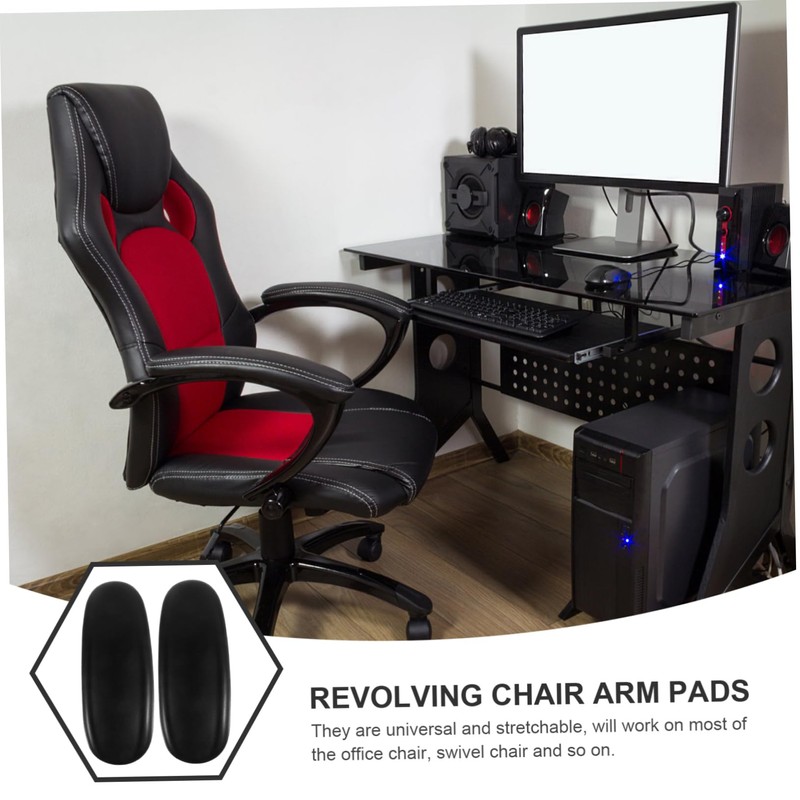 Gatuida 1Pair Swivel Chair Arm Pads Stretchable Office Chair Armrests