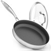 LOLYKITCH 10 In Hybrid Nonstick Stainless Steel Sauté Pan with