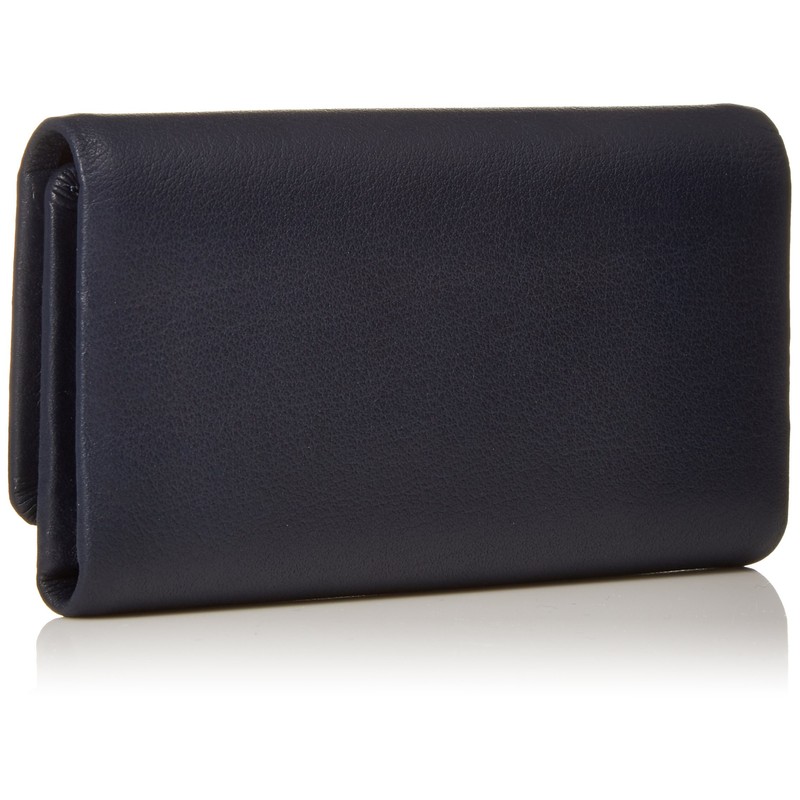 Takeokikuchi Men's Trifold Key Case, 4 Row Morbido Series, navy