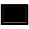 Pimpernel Set Of 4 Classic Black Placemats - 452428 /
