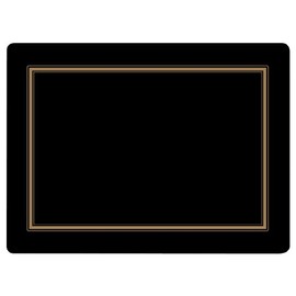 Pimpernel Set Of 4 Classic Black Placemats - 452428 / S/4 16" X 12"