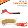 Hand Wire Brush Set 4 Pcs with Stainless Steel Brush