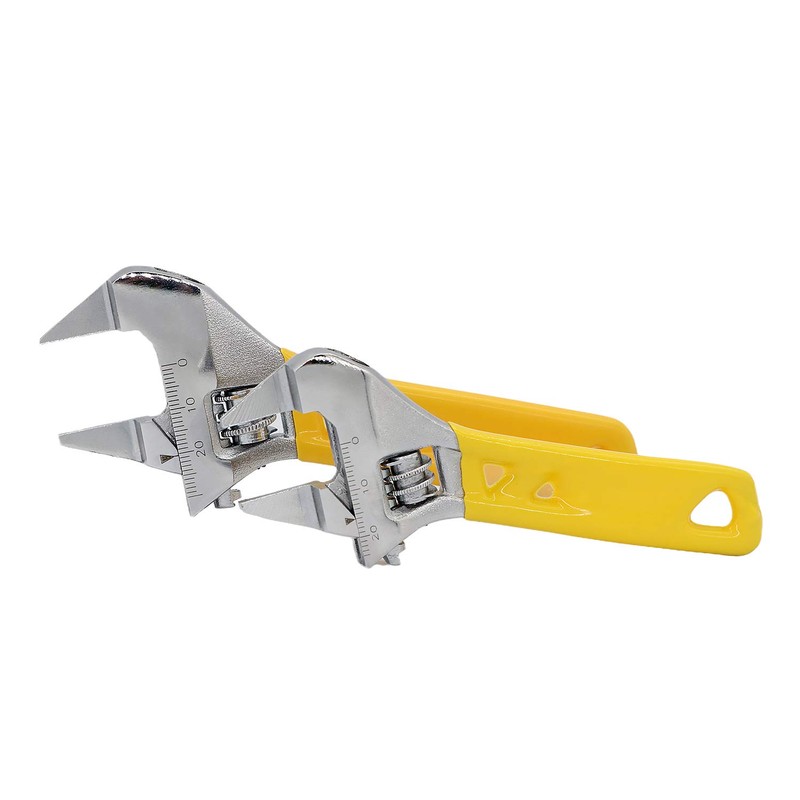 GETUHAND Extra Slim Jaw 4-Inch Adjustable Wrench, Silver, High Carbon
