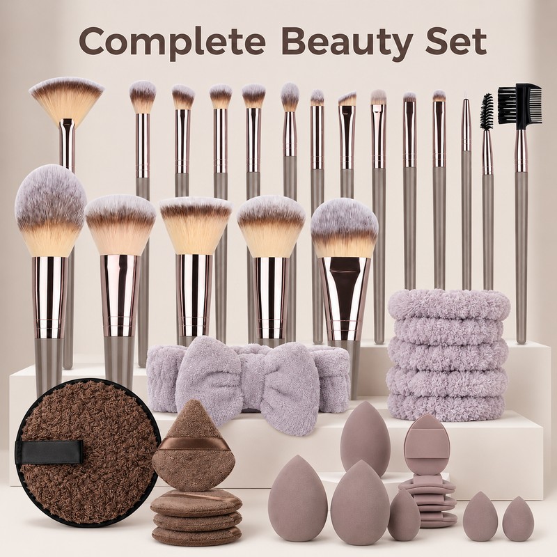 Premium Makeup Brush Set for Face & Eye Application -
