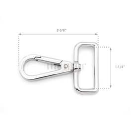 CRAFTMEMORE 2PCS 1-1/4 Inch Push Gate Snap Hooks Metal Swivel Lobster Claw Clasp Purse Hardware SC21 (Gold)