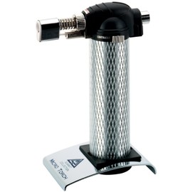 Professional Refillable Culinary Kitchen Butane Micro Torch with Metal Barrel in Chrome Color – Perfect for making Crème Brulee, Searing Steaks, Fish – Great all-around tool for camping and craft work