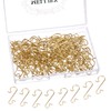 Melliex Pack of 120 Bauble Hangers, Christmas Tree Hooks, Gold,