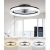 AQUBT Ceiling Fans with Lights and Remote, 20" Modern Low