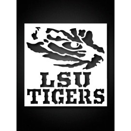 Unbranded 6x6 inch Custom Drawing Stencil, LSU Tigers, Reusable Plastic
