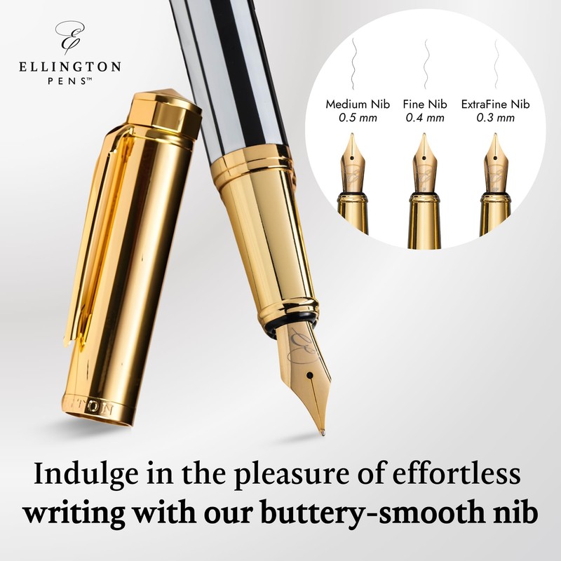 Ellington Pens Luxury Fountain Pen Set- Fountain Pens for Writing