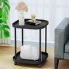 villertech Side Table with Wheels, End Table Living Room Plastic