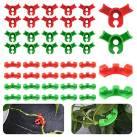Tyqour 40Pcs Plant Clips for Climbing Plants, Adjustable Lst Clips for Low Plants Bending Clips, Plastic 90 Degrees Plant Training Clips, Plant Stem Bender for Plant Gardening Trellis Growth Kits