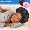 Satin Sleep Cap, 2 Pieces Adjustable Silky Sleep Bonnet, Double-Sided