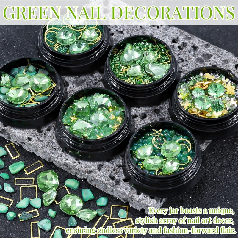 6 Wheels Mixed Sparkle Nail Art Rhinestones Diamonds Crystals Butterfly