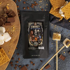Bones Coffee Company Favorite Flavors Coffee Gift Set, 5 Packs Flavored Coffee, Medium Roast Low Acid, 4 Oz Ground Whole Bean