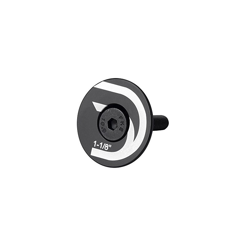 Deda Elementi Unisex's Flat Top Cap & Bolt, Black, 1