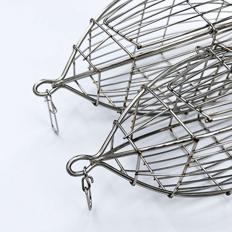 Crawfish Trap Bait,Cage for Shrimp - Stainless Steel Portable Basket