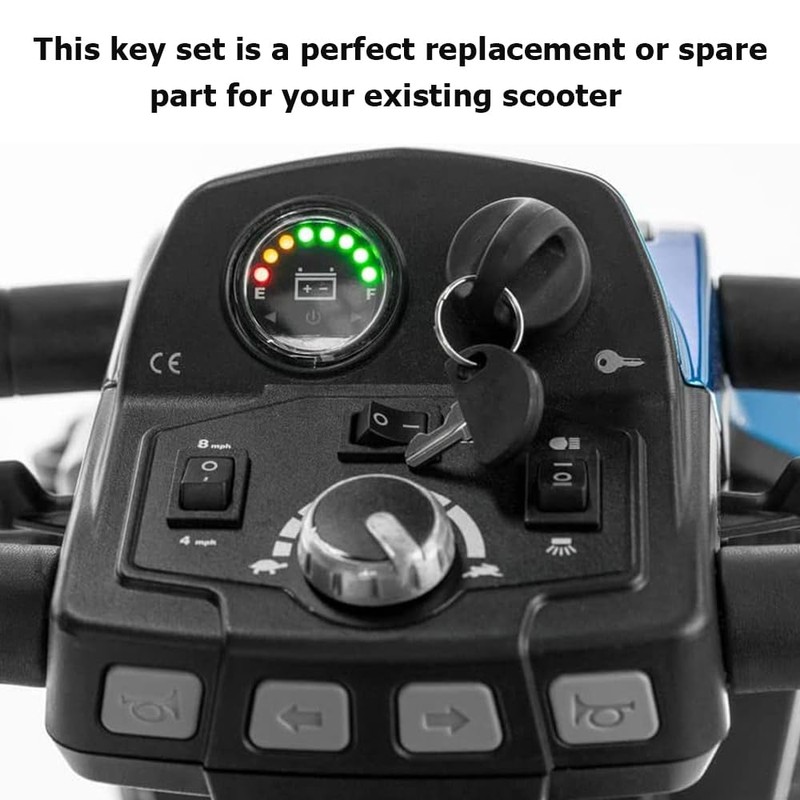 Easy Pull Key Set for Pride Mobility, Universal Replacement Compatible