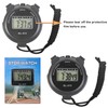 HYNNIO Digital Stopwatch with Date Time Alarm, Black, Pack of