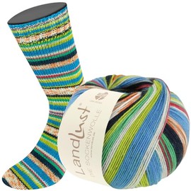 LANA GROSSA Landlust Sock Wool, Merino Wool Yarn in Various Colours, Hand Knitting Yarn Made of 80% Virgin Wool (Merino) and 20% Polyamide, 100 g Wool for Knitting and Crocheting, 420 m Yarn FB314