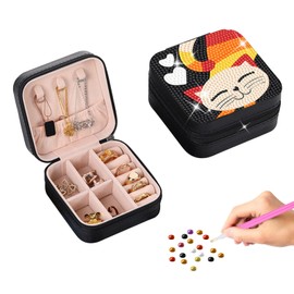SenaiMy Diamond Painting Jewellery Box, Portable Travel Jewellery Box, Small Jewellery Box for Women and Girls, Diamond Painting Jewellery Box